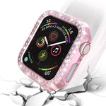 雙排鑽石 PC 保護殼，適用於 Apple Watch Series 6 / 5 / 4 / SE 2025 / 2023 / 2022 40mm，Apple Watch Series 3 & 2 & 1 42mm