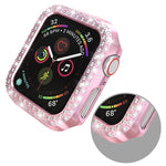 雙排鑽石 PC 保護殼，適用於 Apple Watch Series 6 / 5 / 4 / SE 2025 / 2023 / 2022 40mm，Apple Watch Series 3 & 2 & 1 42mm