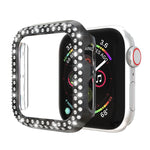 雙排鑽石 PC 保護殼，適用於 Apple Watch Series 6 / 5 / 4 / SE 2025 / 2023 / 2022 40mm，Apple Watch Series 3 & 2 & 1 42mm