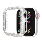雙排鑽石 PC 保護殼，適用於 Apple Watch Series 6 / 5 / 4 / SE 2025 / 2023 / 2022 40mm，Apple Watch Series 3 & 2 & 1 42mm
