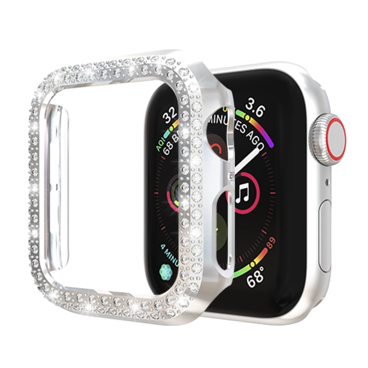 雙排鑽石 PC 保護殼，適用於 Apple Watch Series 6 / 5 / 4 / SE 2025 / 2023 / 2022 40mm，Apple Watch Series 3 & 2 & 1 42mm