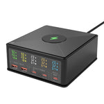 868H 六合一 160W 三 PD Type-C + 兩 QC3.0 USB 埠多埠充電器，868H