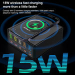868H 六合一 160W 三 PD Type-C + 兩 QC3.0 USB 埠多埠充電器，868H
