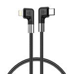 A9 30W USB-C/Type-C 轉 8 Pin 雙 L 形數據線，0.5m，1m，2m，3m