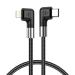 A9 30W USB-C/Type-C 轉 8 Pin 雙 L 形數據線，0.5m，1m，2m，3m