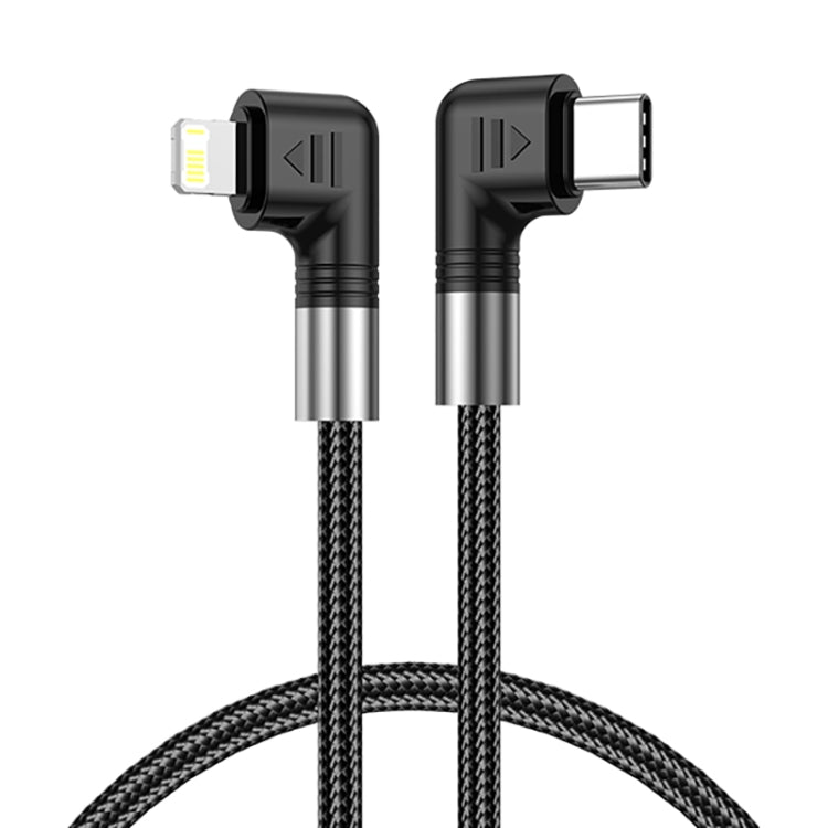 A9 30W USB-C/Type-C 轉 8 Pin 雙 L 形數據線，0.5m，1m，2m，3m
