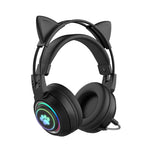 T25 RGB 立體聲貓耳藍牙無線耳機附可拆卸麥克風