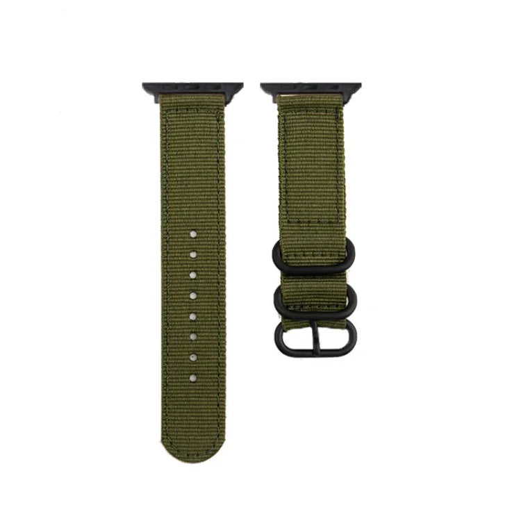 黑扣帆布錶帶，適用於 Apple Watch Series 8&7 41mm，適用於 Apple Watch Series 8&7 45mm