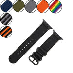 黑扣帆布錶帶，適用於 Apple Watch Series 8&7 41mm，適用於 Apple Watch Series 8&7 45mm