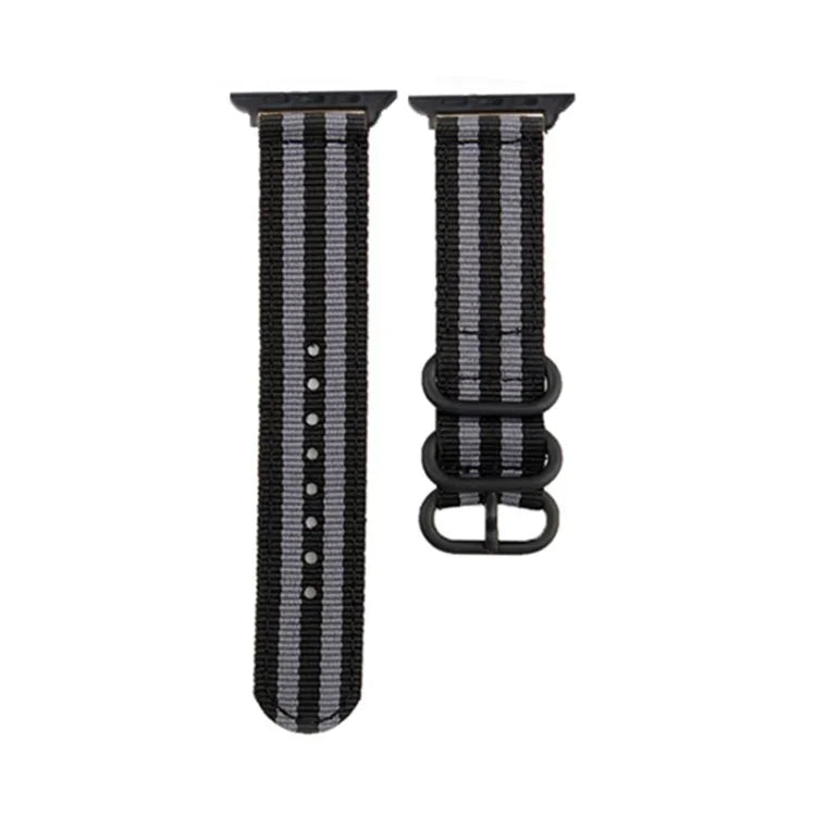 黑扣帆布錶帶，適用於 Apple Watch Series 8&7 41mm，適用於 Apple Watch Series 8&7 45mm