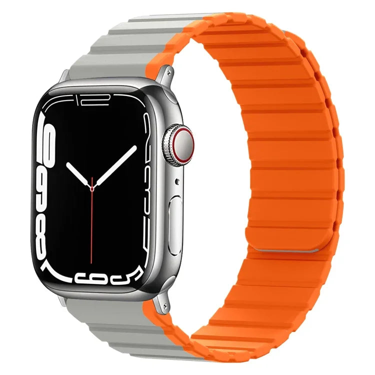 智慧磁吸矽膠錶帶，適用 Apple Watch Series 8&7 41mm，適用 Apple Watch Series 8&7 45mm