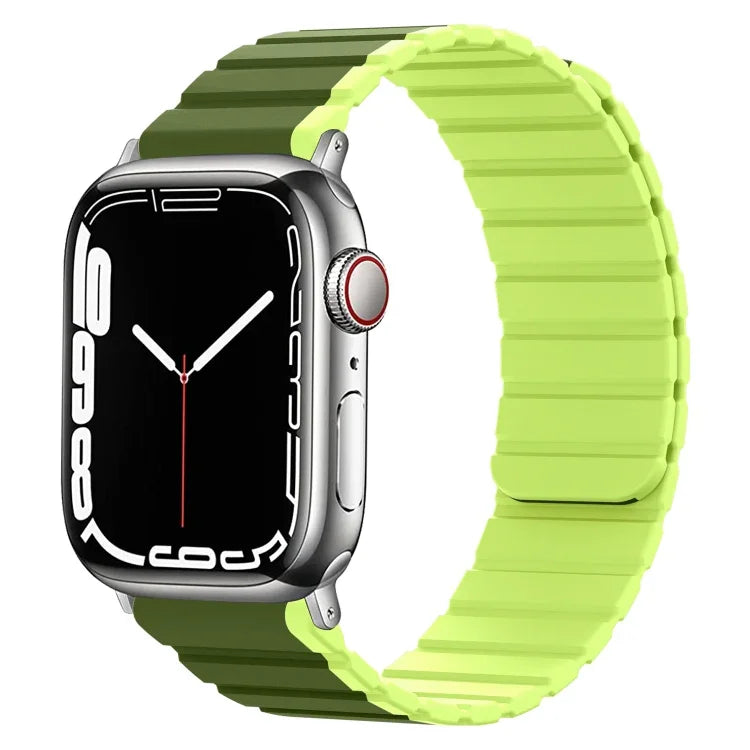 智慧磁吸矽膠錶帶，適用 Apple Watch Series 8&7 41mm，適用 Apple Watch Series 8&7 45mm