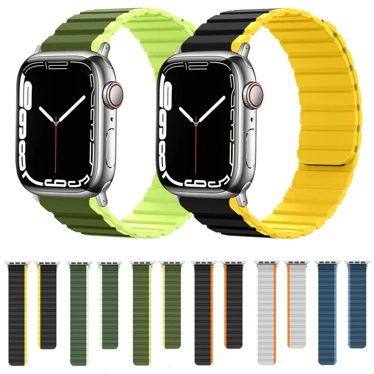 智慧磁吸矽膠錶帶，適用 Apple Watch Series 8&7 41mm，適用 Apple Watch Series 8&7 45mm