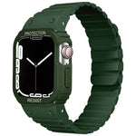 Silicone Integrated Frame Watch Band, For Apple Watch Series 8&7 41mm / SE 2&6&SE&5&4 40mm, For Apple Watch Ultra 49mm, For Apple Watch Series 8&7 45mm / SE 2&6&SE&5&4 44mm