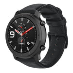 油蠟真皮錶帶，適用於Amazfit GTR 47mm / Pace / Stratos，Amazfit 2 Stratos，Ticwatch Pro / E2 / S2，Pebble第一代，Pebble Time