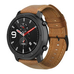 油蠟真皮錶帶，適用於Amazfit GTR 47mm / Pace / Stratos，Amazfit 2 Stratos，Ticwatch Pro / E2 / S2，Pebble第一代，Pebble Time
