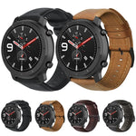 油蠟真皮錶帶，適用於Amazfit GTR 47mm / Pace / Stratos，Amazfit 2 Stratos，Ticwatch Pro / E2 / S2，Pebble第一代，Pebble Time