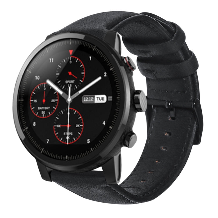 油蠟真皮錶帶，適用於Amazfit GTR 47mm / Pace / Stratos，Amazfit 2 Stratos，Ticwatch Pro / E2 / S2，Pebble第一代，Pebble Time