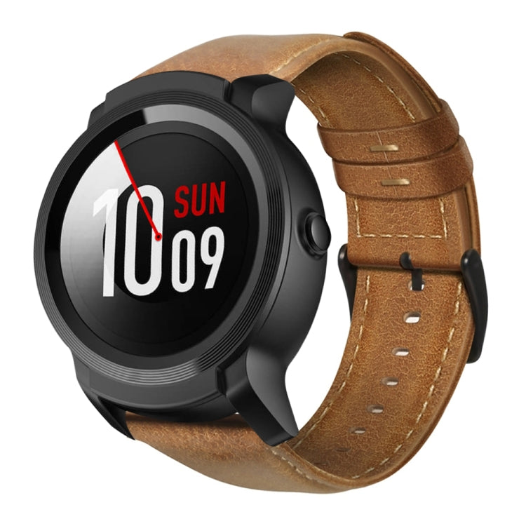 油蠟真皮錶帶，適用於Amazfit GTR 47mm / Pace / Stratos，Amazfit 2 Stratos，Ticwatch Pro / E2 / S2，Pebble第一代，Pebble Time