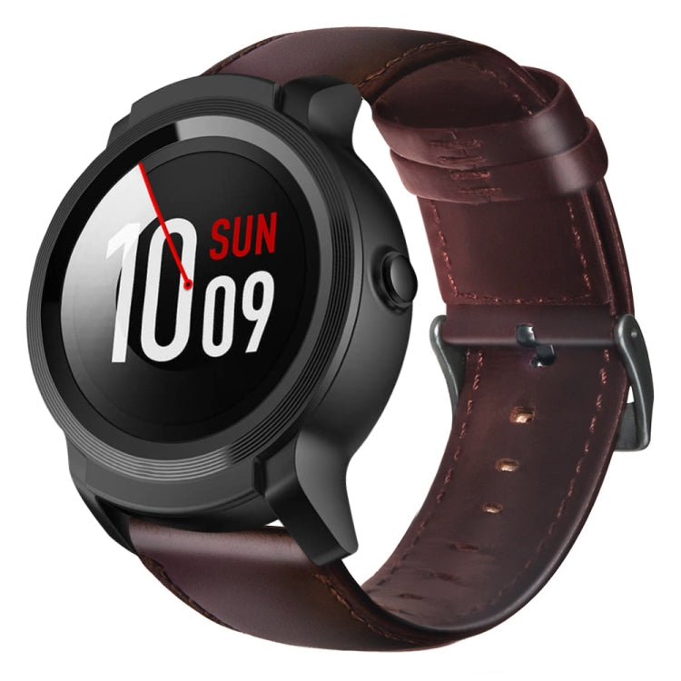 油蠟真皮錶帶，適用於Amazfit GTR 47mm / Pace / Stratos，Amazfit 2 Stratos，Ticwatch Pro / E2 / S2，Pebble第一代，Pebble Time