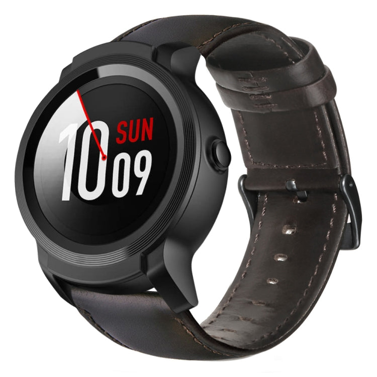 油蠟真皮錶帶，適用於Amazfit GTR 47mm / Pace / Stratos，Amazfit 2 Stratos，Ticwatch Pro / E2 / S2，Pebble第一代，Pebble Time