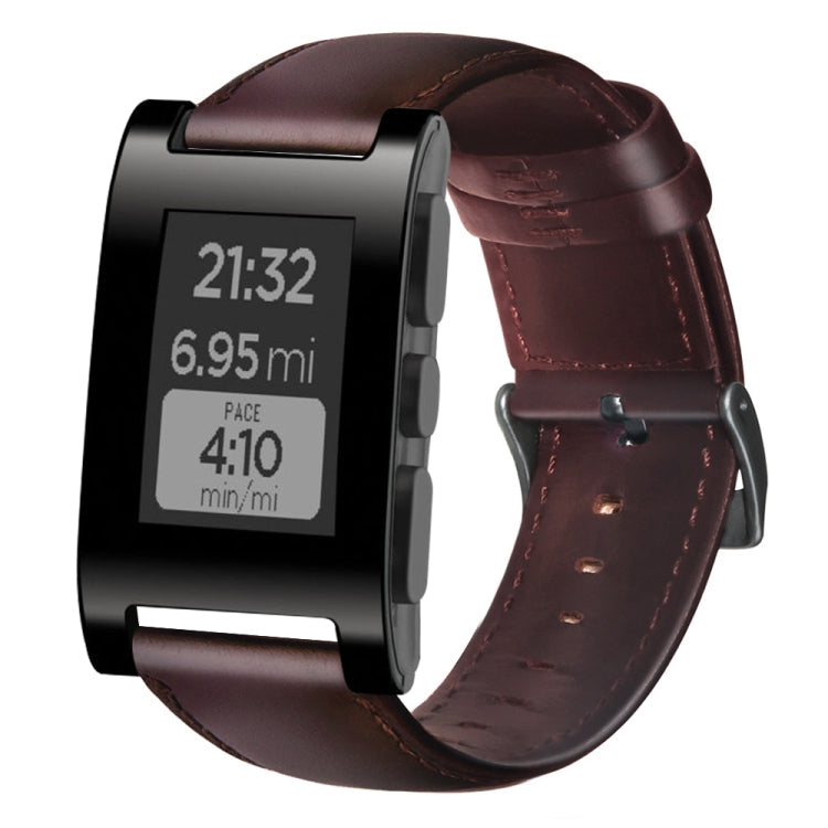 油蠟真皮錶帶，適用於Amazfit GTR 47mm / Pace / Stratos，Amazfit 2 Stratos，Ticwatch Pro / E2 / S2，Pebble第一代，Pebble Time