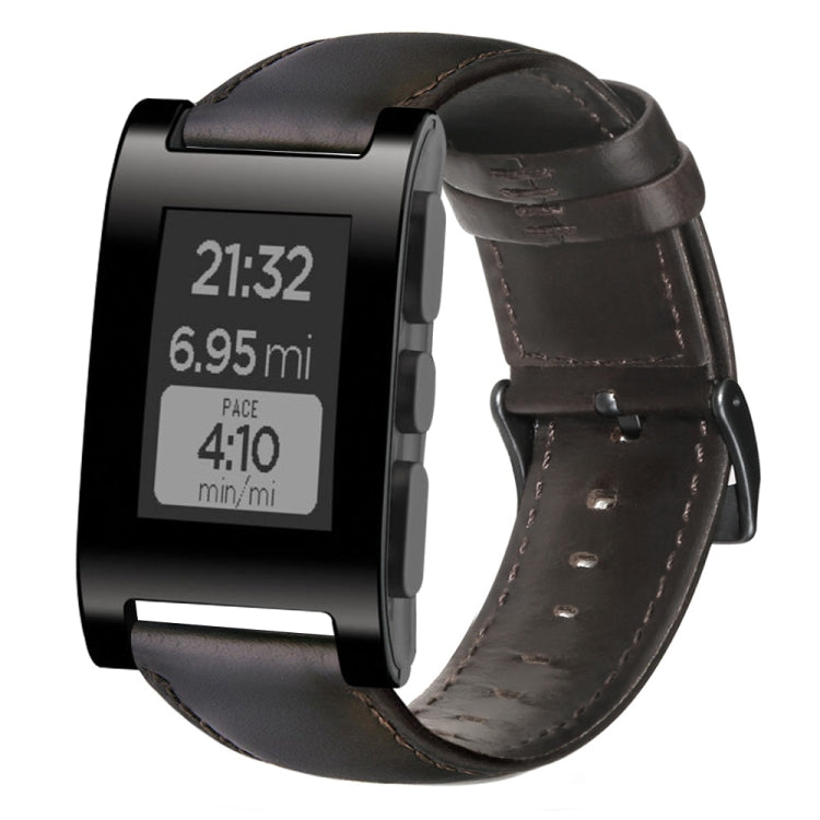 油蠟真皮錶帶，適用於Amazfit GTR 47mm / Pace / Stratos，Amazfit 2 Stratos，Ticwatch Pro / E2 / S2，Pebble第一代，Pebble Time