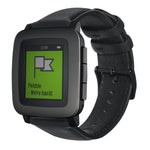 油蠟真皮錶帶，適用於Amazfit GTR 47mm / Pace / Stratos，Amazfit 2 Stratos，Ticwatch Pro / E2 / S2，Pebble第一代，Pebble Time