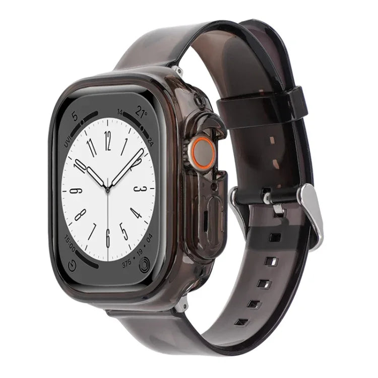 冰川果凍透明 TPU 殼錶帶，適用 Apple Watch Ultra 3 / 2 / 1 49mm