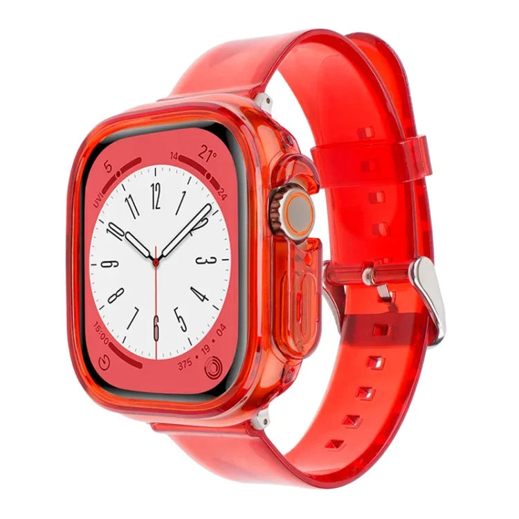冰川果凍透明 TPU 殼錶帶，適用 Apple Watch Ultra 3 / 2 / 1 49mm