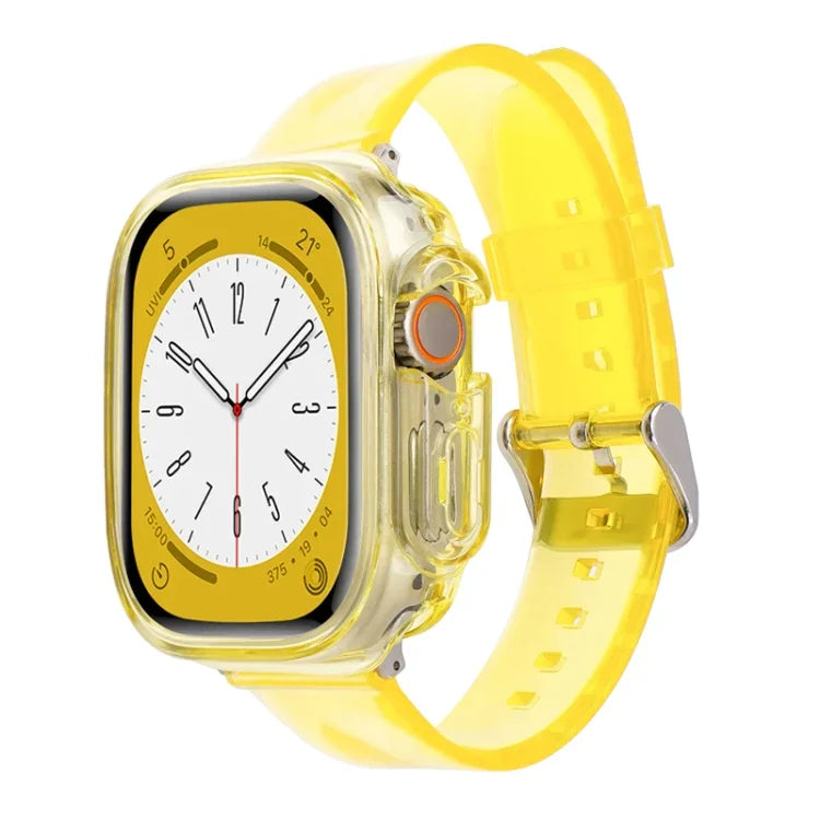 冰川果凍透明 TPU 殼錶帶，適用 Apple Watch Ultra 3 / 2 / 1 49mm