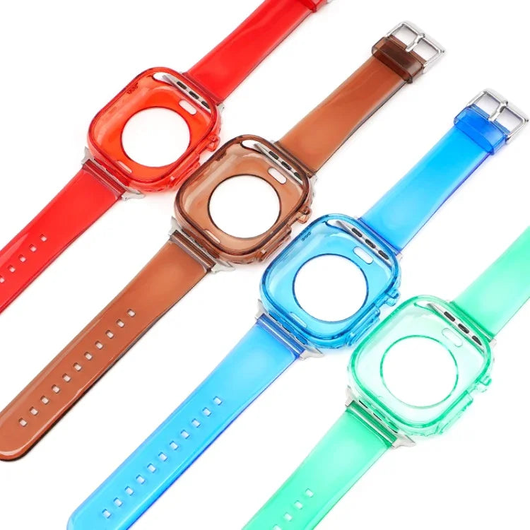 冰川果凍透明 TPU 殼錶帶，適用 Apple Watch Ultra 3 / 2 / 1 49mm