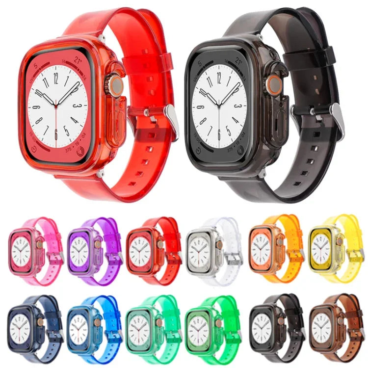 冰川果凍透明 TPU 殼錶帶，適用 Apple Watch Ultra 3 / 2 / 1 49mm