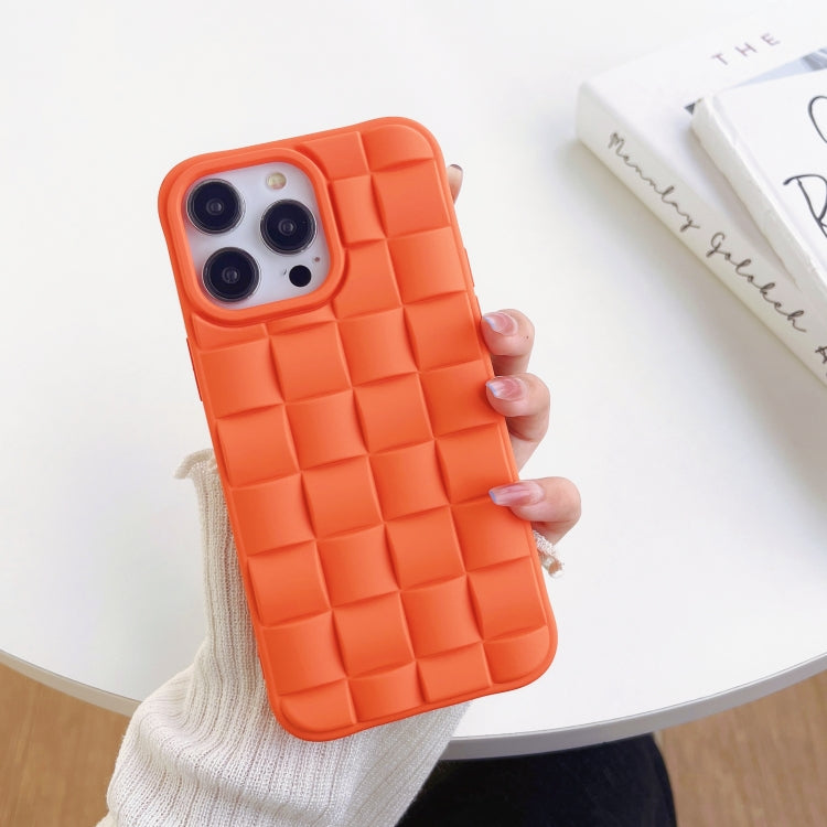 3D Cube Weave Texture Skin Feel Phone Case, For iPhone 14 Plus, For iPhone 13 Pro Max, For iPhone 13 Pro