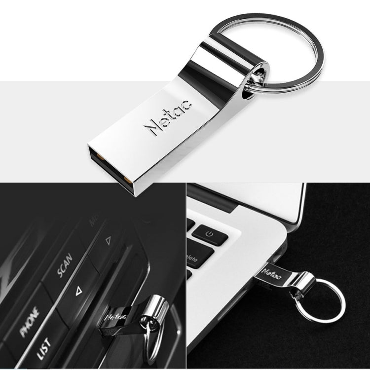 Netac U275 64GB USB 2.0安全加密鋁合金隨身碟, 64GB