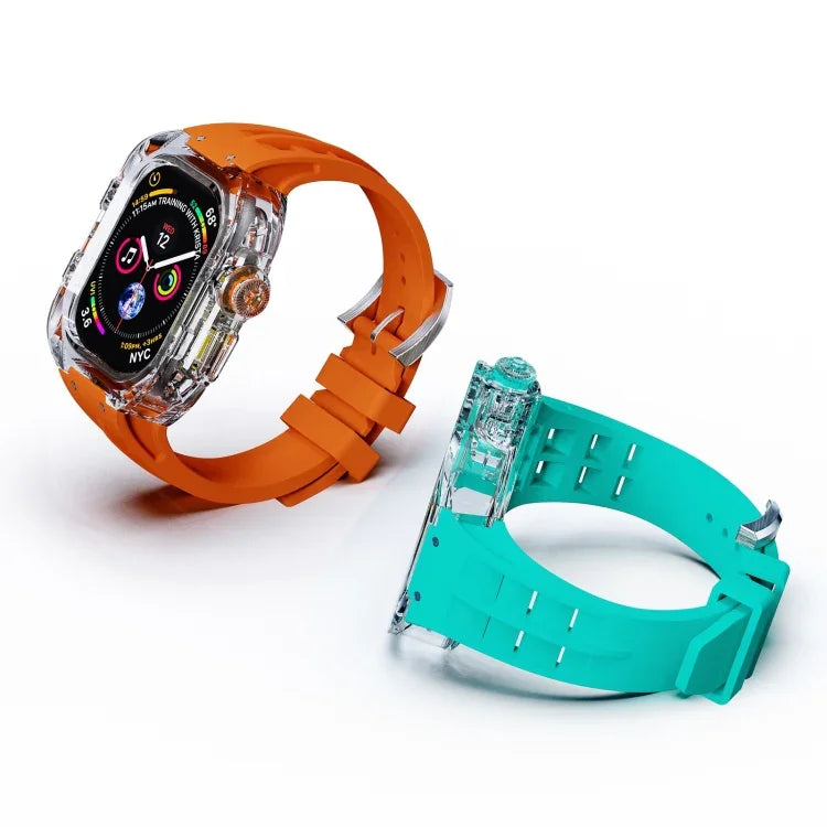 氟橡膠透明護甲殼錶帶，適用 Apple Watch Ultra 3 / 2 / 1 49mm