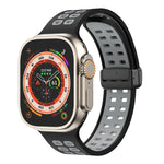 磁吸折疊扣方孔矽膠錶帶，適用 Apple Watch Series 8&7 45mm，適用 Apple Watch Series 8&7 41mm