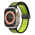 磁吸折疊扣方孔矽膠錶帶，適用 Apple Watch Series 8&7 45mm，適用 Apple Watch Series 8&7 41mm