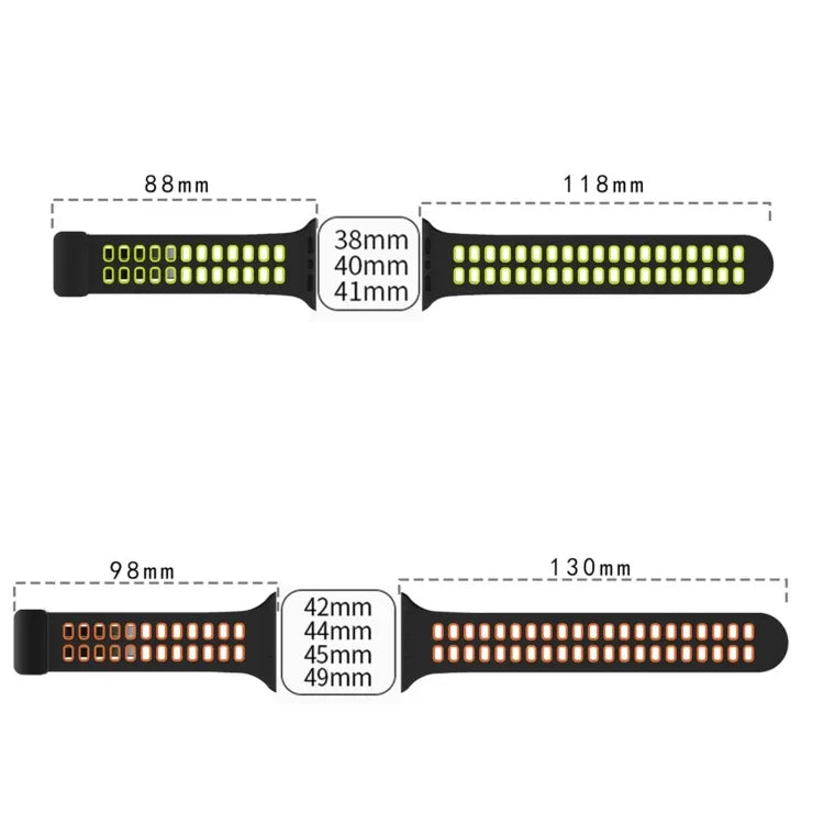 磁吸折疊扣方孔矽膠錶帶，適用 Apple Watch Series 8&7 45mm，適用 Apple Watch Series 8&7 41mm