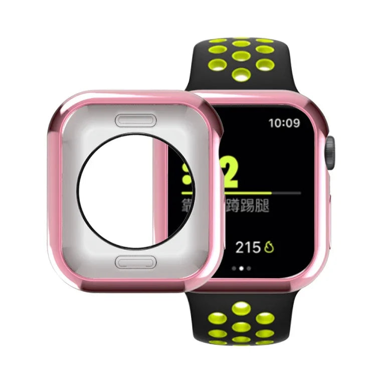 鍍膜 TPU 圓孔鏤空保護殼，適用於 Apple Watch Series 6 / 5 / 4 / SE 2025 / 2023 / 2022 40mm，適用於 Apple Watch Series 3 & 2 & 1 42mm