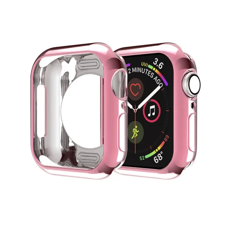 鍍膜 TPU 圓孔鏤空保護殼，適用於 Apple Watch Series 6 / 5 / 4 / SE 2025 / 2023 / 2022 40mm，適用於 Apple Watch Series 3 & 2 & 1 42mm