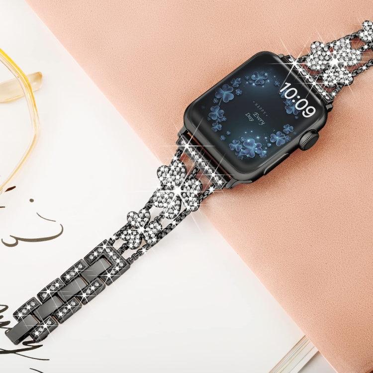 三葉草鑽石錶帶，適用 Apple Watch Series 8&7 45mm，適用 Apple Watch Series 8&7 41mm