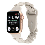 蝴蝶鏤空矽膠錶帶，適用於 Apple Watch Series 8&7 45mm，適用於 Apple Watch Series 8&7 41mm