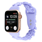 蝴蝶鏤空矽膠錶帶，適用於 Apple Watch Series 8&7 45mm，適用於 Apple Watch Series 8&7 41mm