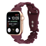 蝴蝶鏤空矽膠錶帶，適用於 Apple Watch Series 8&7 45mm，適用於 Apple Watch Series 8&7 41mm