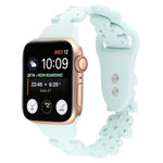 蝴蝶鏤空矽膠錶帶，適用於 Apple Watch Series 8&7 45mm，適用於 Apple Watch Series 8&7 41mm