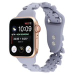 蝴蝶鏤空矽膠錶帶，適用於 Apple Watch Series 8&7 45mm，適用於 Apple Watch Series 8&7 41mm