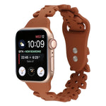 蝴蝶鏤空矽膠錶帶，適用於 Apple Watch Series 8&7 45mm，適用於 Apple Watch Series 8&7 41mm