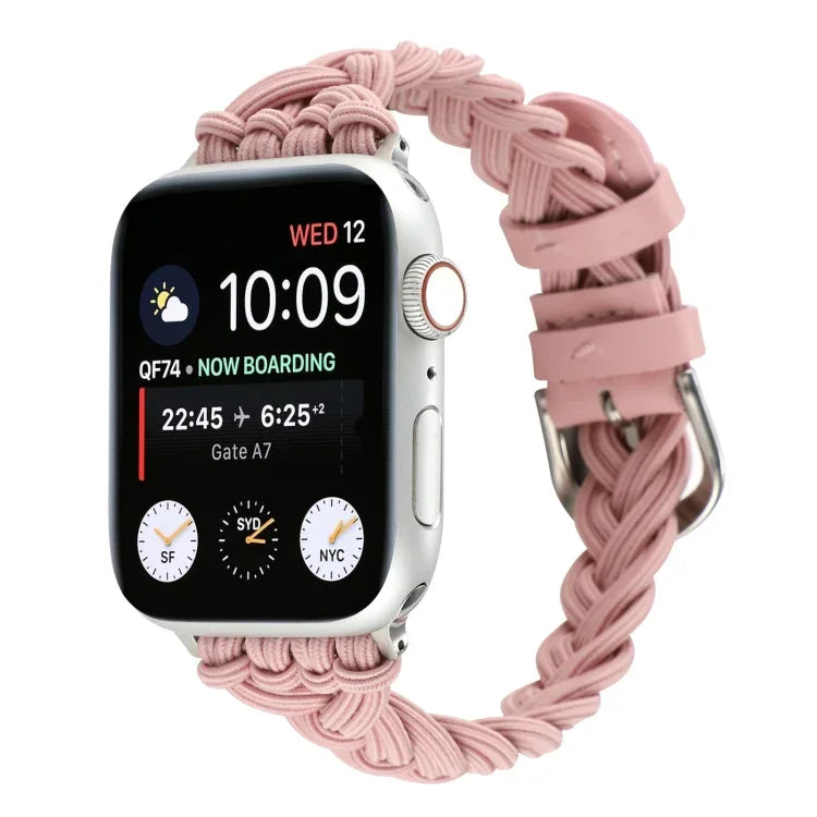 單彈性尼龍編織錶帶，適用於 Apple Watch Series 8&7 45mm，適用於 Apple Watch Series 8&7 41mm