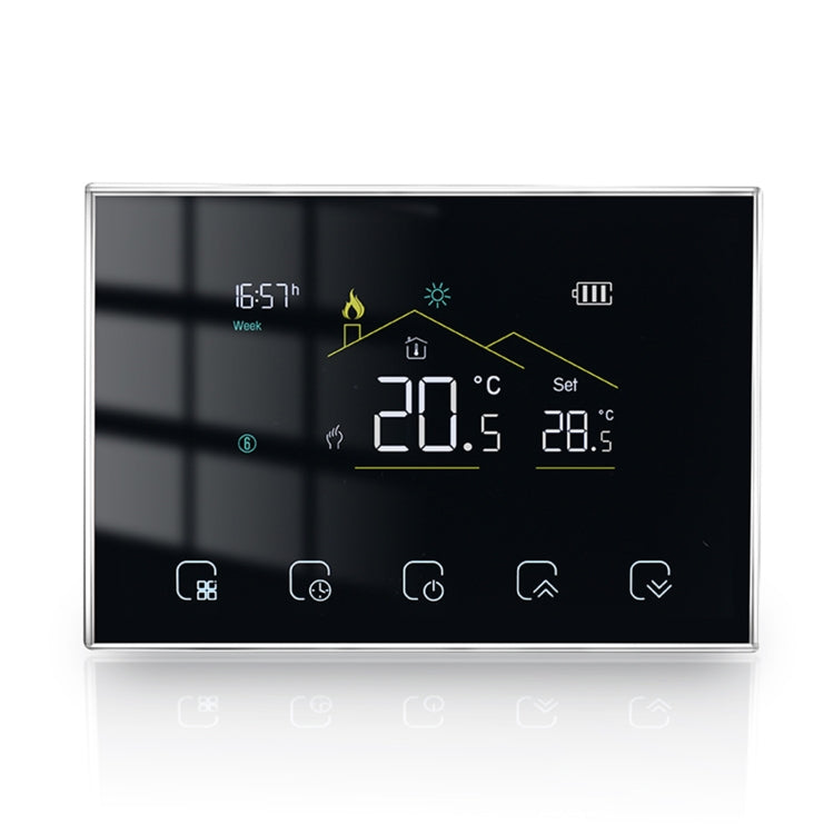 BHT-8000RF-VA-GBCW 無線智能 LED 螢幕恆溫器，含 WiFi，規格：電熱 / 鍋爐加熱，電熱，加熱鍋爐，鍋爐加熱，水加熱，水力發電加熱，水鍋爐加熱